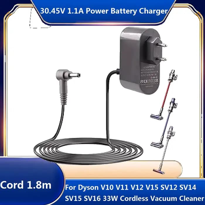 Chargeur 30.45V pour aspirateur sans fil Dyson V10 V11 V12 V15 SV12 SV14 SV15 SV16 SV20 SV22