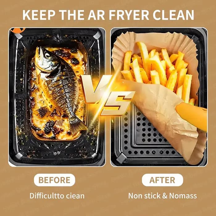 Papier de cuisson jetable pour friteuse à air Philips Airfryer série 3000 Moulinex EZ 901820 Accessoires