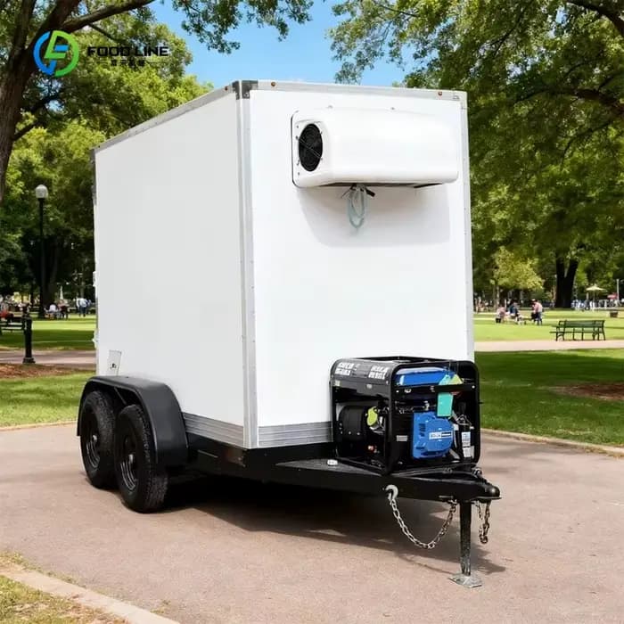 Remorque frigorifique mobile professionnelle pour le stockage alimentaire, chambre froide pour divers besoins commerciaux, personnalisable