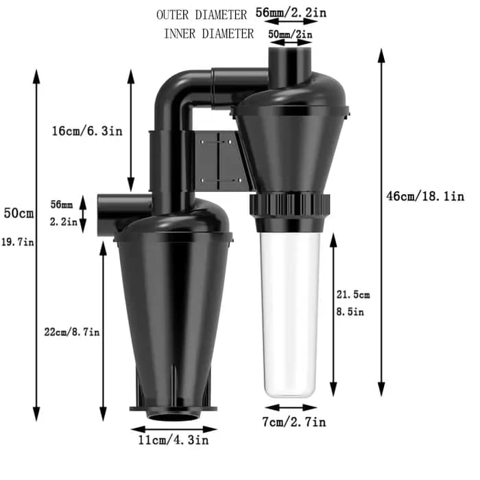 Double Filtration-collecteur de poussière Cyclone