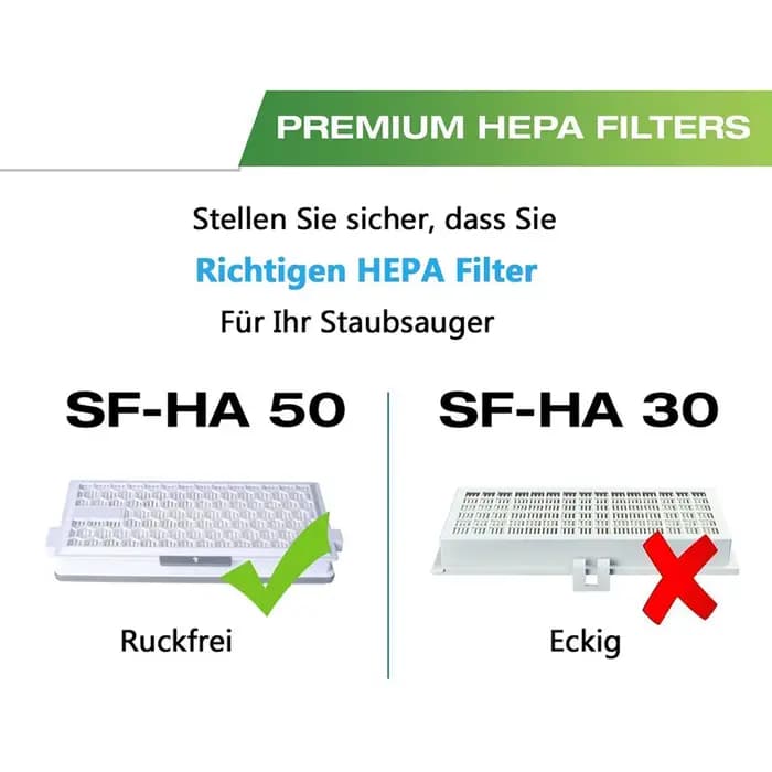 Filtre SF-HA50 HEPA Airclean 50 compatible avec les séries d'aspirateurs Miele invitent C3 C2 C1 S8000 S6000 S5000 S4 S5