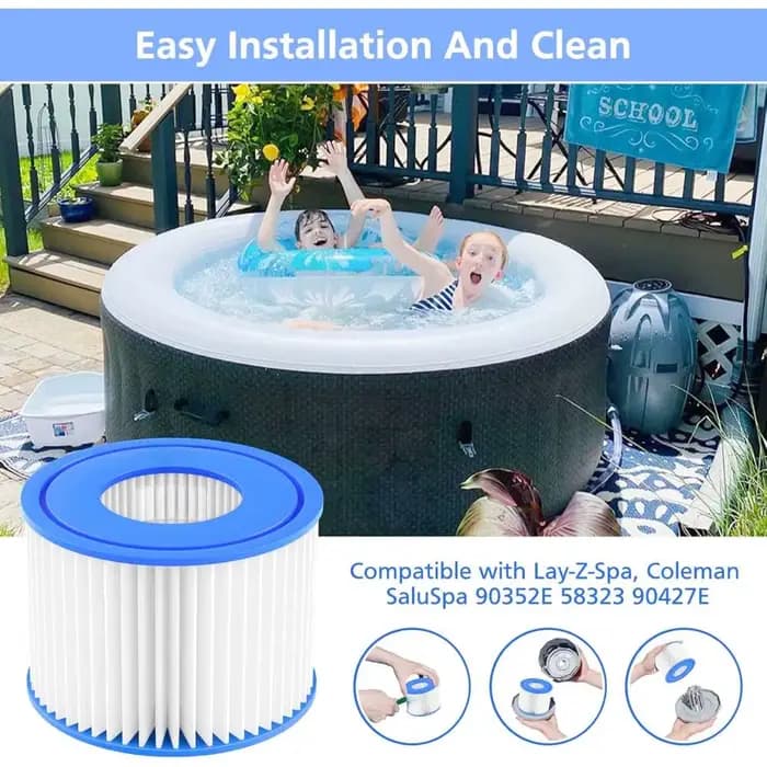 Filtre VI, cartouche filtrante pour spa Bestway VI, Lay-Z-Spa Miami/Vegas/Palm Springs/Coleman SaluSpa 90352E/58323/58323E