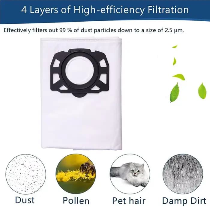 【GADGET DE CUISINE】 Sac à poussière pour aspirateur Karcher WD4 WD5 WD6 WD5P WD6P Premium MV4 MV5 MV6, sac de remplacement pour aspirateur, 20 pièces