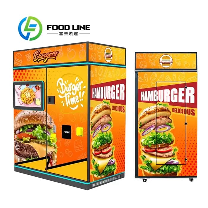 Machine de fabrication de hamburgers allemand, distributeur automatique de aliments chauds, produit de haute qualité dans le secteur de cuisine