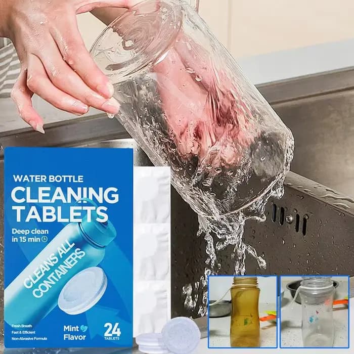 Bouteille d'eau effervescente pour détartrage et nettoyage de cuisine