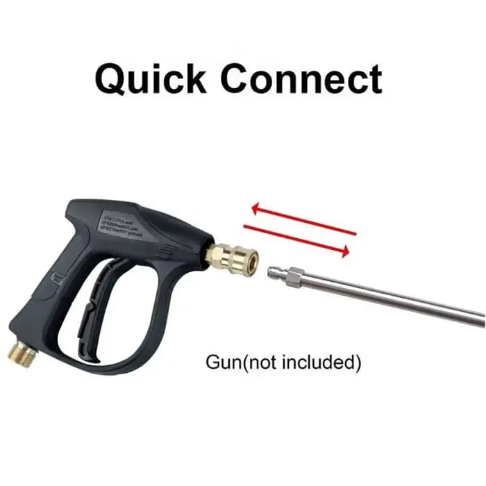 Lance télescopique haute pression pour nettoyeur, raccord rapide 1/4 pouce, lance en acier inoxydable de 17 pouces