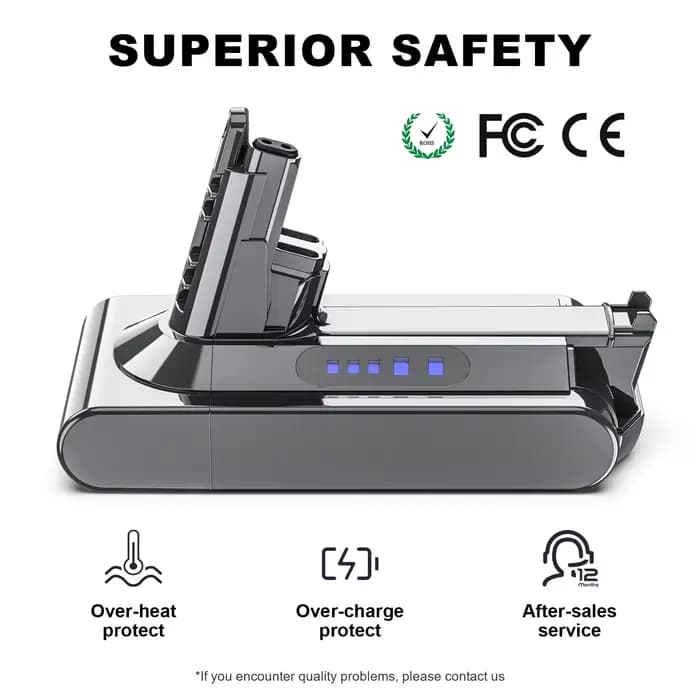 Pour Dyson V10 6000mAh 25.2V batterie