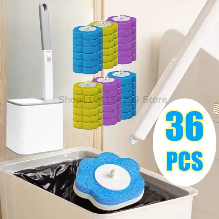 Kit de nettoyage de toilettes avec brosse jetable à tête de rechange