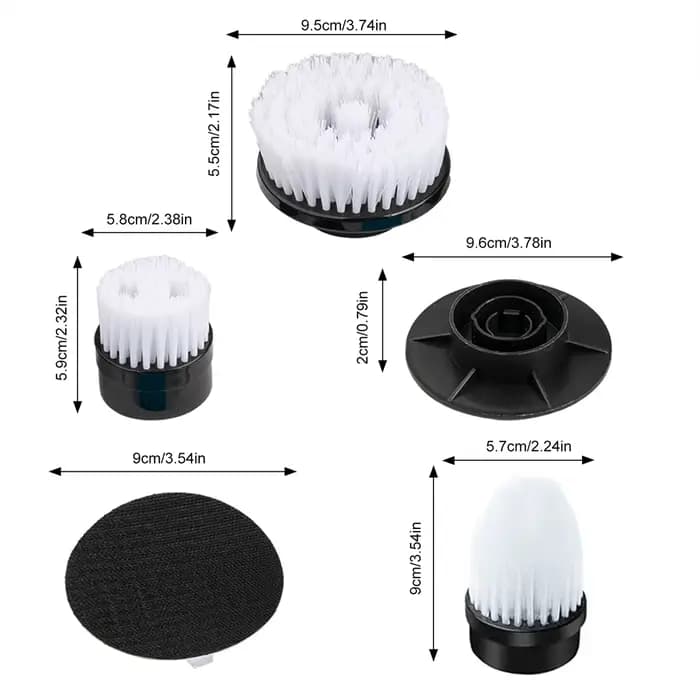 Kit d'accessoires avec 9 têtes de brosse remplaçables