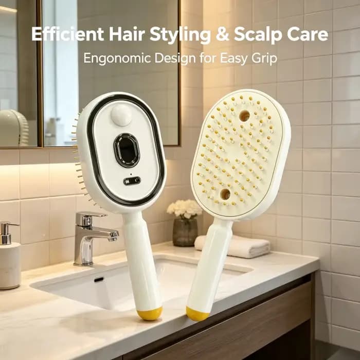 Brosse à cheveux électrique humide