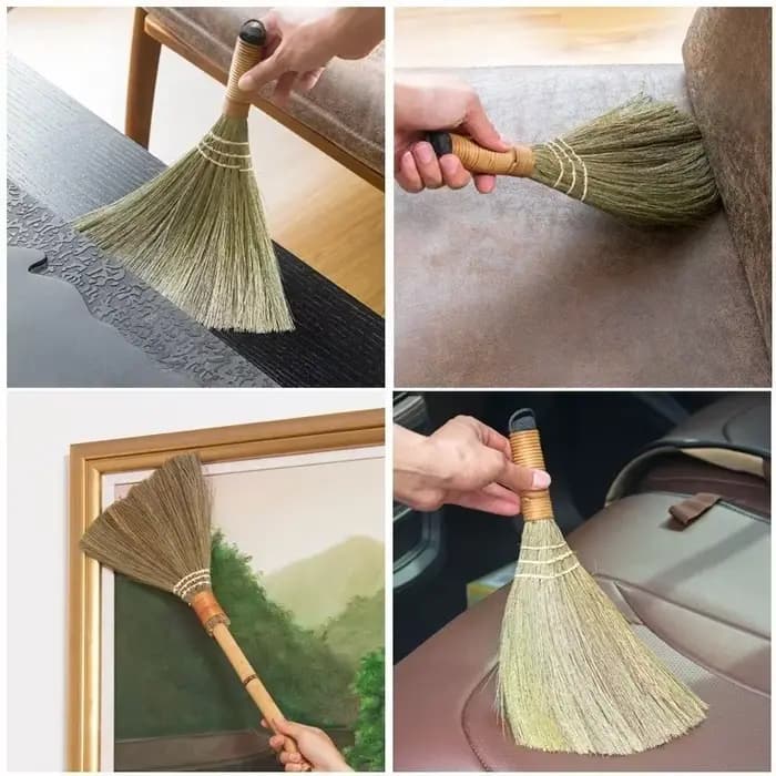 Balai de balayage de plancher en bois naturel