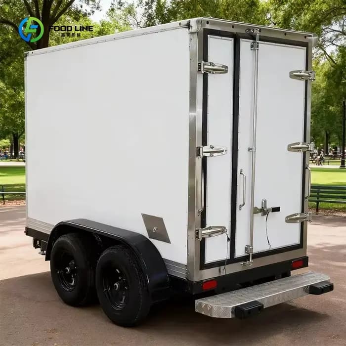 Remorque frigorifique mobile professionnelle pour le stockage alimentaire, chambre froide pour divers besoins commerciaux, personnalisable