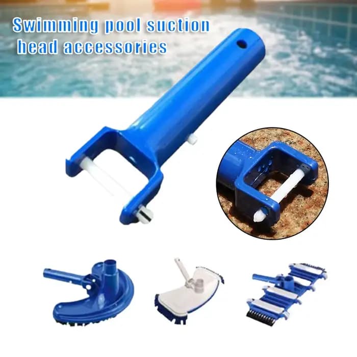 Poignée de piscine à tête d'aspiration portable avec clip en V