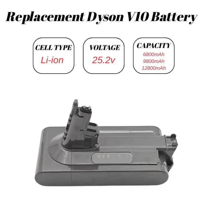 Ah For Dyson V10 Batterie de remplacement pour aspirateur