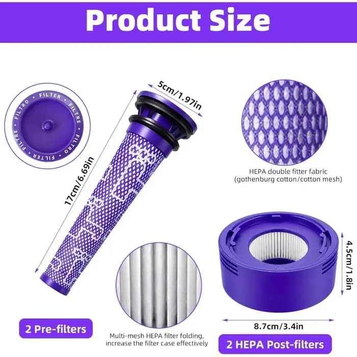 4 pièces pour aspirateur sans fil Dyson V7 V8 Animal Absolute Motorhead Origin SV10 V7