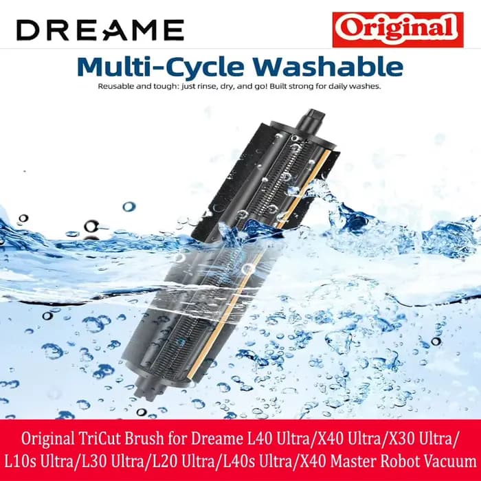 Brosse TriCut originale pour aspirateur robot Dreame L40 Ultra/X40 Ultra/X30 Ultra/L10s Ultra/L30 Ultra/L20 Ultra/L40s