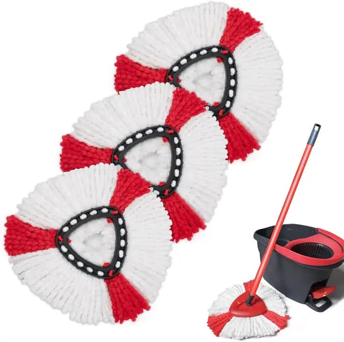 Balai Serpillère Microfibre Remplacement Compatible avec Vileda 2 en 1 Vadrouille Turbo