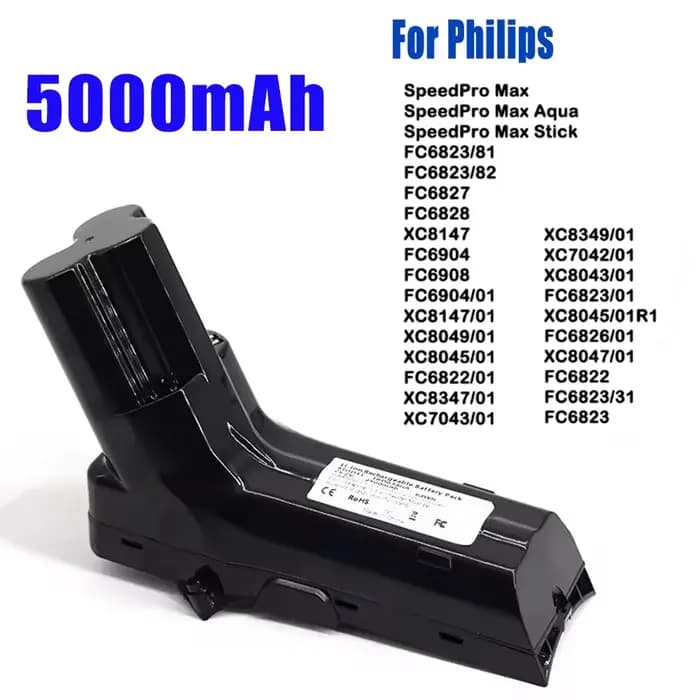 Batterie d'aspirateur 25.2V 5000mAh pour Philips SpeedPro Max,XC8147,XC8147/01,XC8045/01,XC7043/01,XC7042/01,FC6823/01 + outil