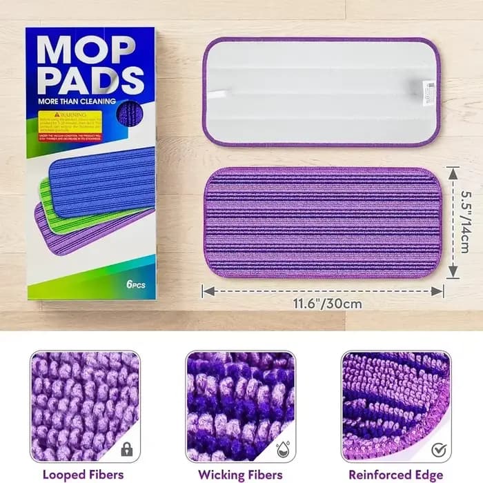 Tampons de vadrouille réutilisables en microcarence