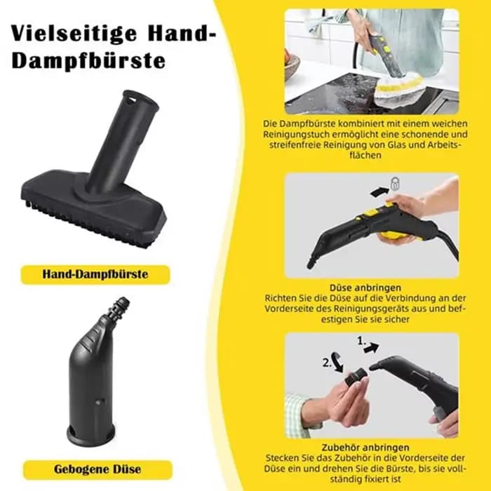 A23R-pour Karcher nettoyeur vapeur accessoires Kit d'accessoires comprend buses brosses et chiffons