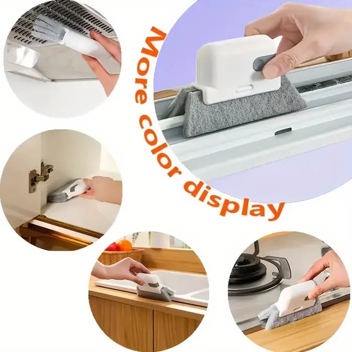 Brosse de nettoyage multifonctionnelle amovible pour fenêtres
