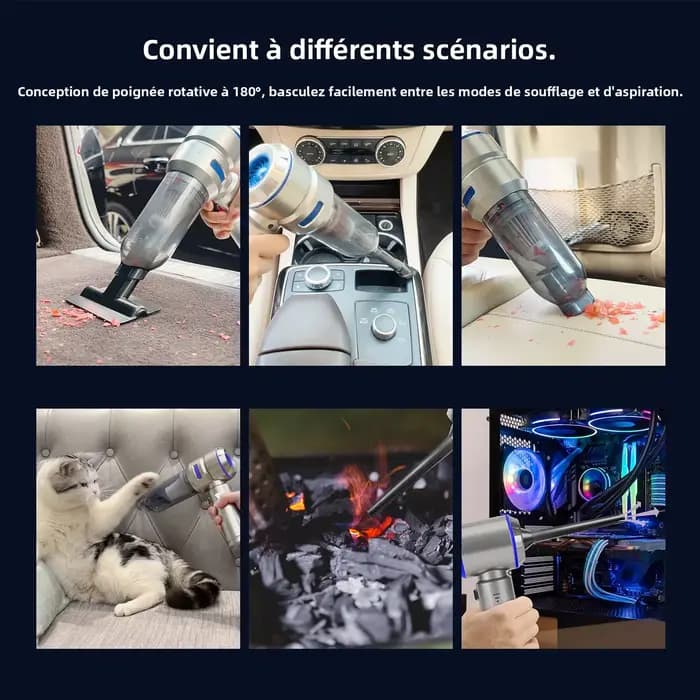 Aspirateur sans fil portable pour voiture et maison