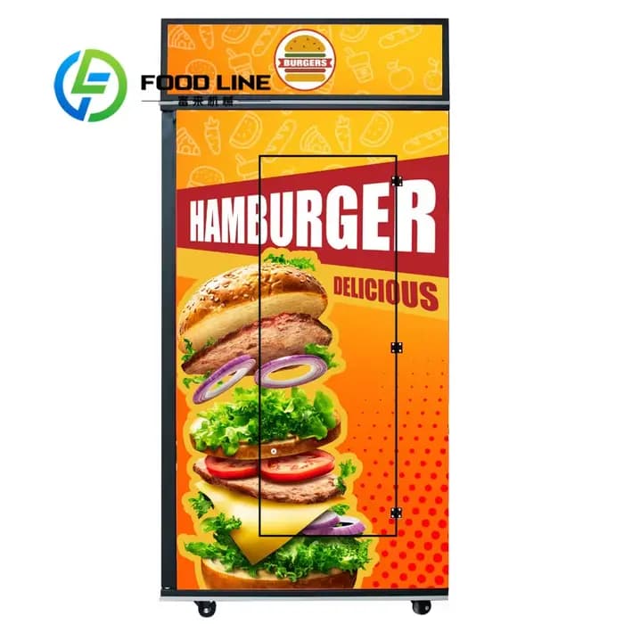 Machine de fabrication de hamburgers allemand, distributeur automatique de aliments chauds, produit de haute qualité dans le secteur de cuisine