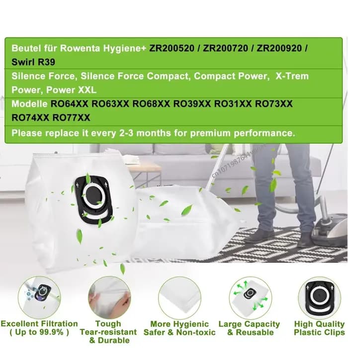Remplacement du sac à poussière pour Rowenta Power X-Trem