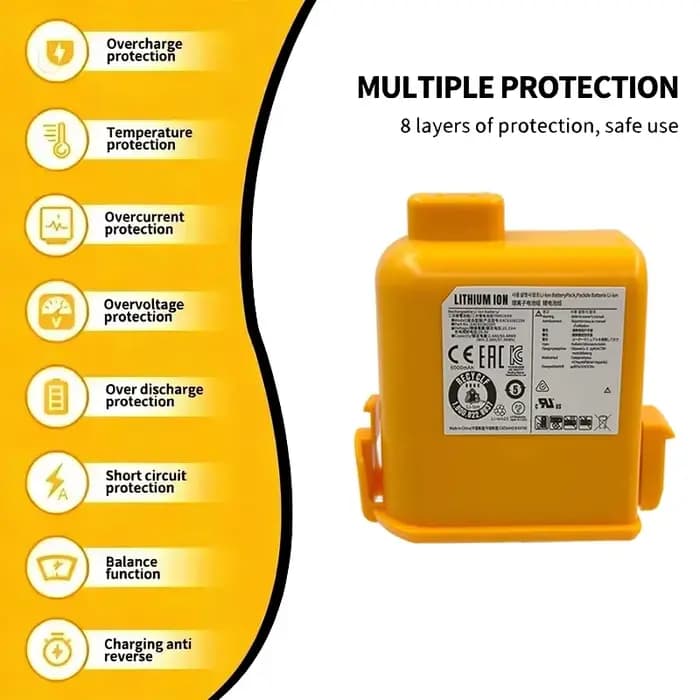 Batterie de remplacement pour LG CordZero A9 4000mAh 6000mAh compatible avec A9S/P9 Vacuum EAC63382204/EAC63382201.