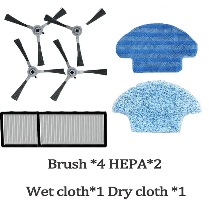 Accessoires pour robot aspirateur BOAIMORE, brosse sèche et support, chiffon, boîte à poussière, eau précieuse, ensemble d'accessoires HEPA, D3, V3Spro