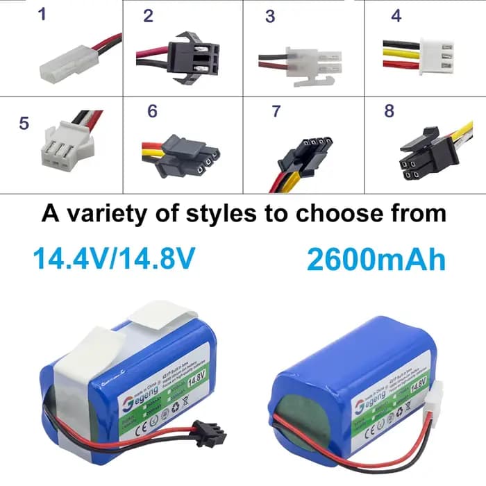 Gegeng 14.8V/14.4V 4S1P 2600mAh batterie d'aspirateur pour Panasonic/ILIFE/FLYCO/Eufy/POLARIS/RoboVac/Deebot/Conga Excellence