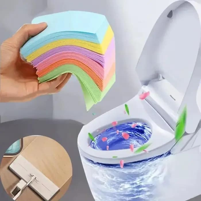 Feuille de nettoyage de toilettes pour nettoyer le sol