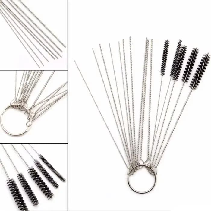 Outil de nettoyage de carburateur, Jet de saleté en carbone, brosses, aiguilles pour voiture, moto, cyclomoteur, Scooter, ATV, Kits de nettoyage de fil de Jets de carburateur