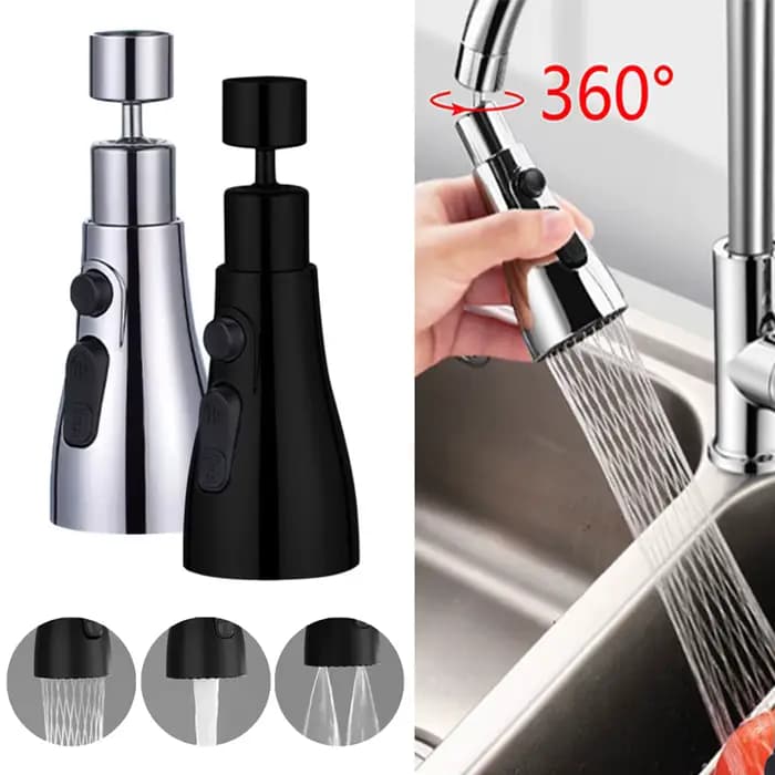 Rallonge de robinet de cuisine 3 en 1 universelle 360 °