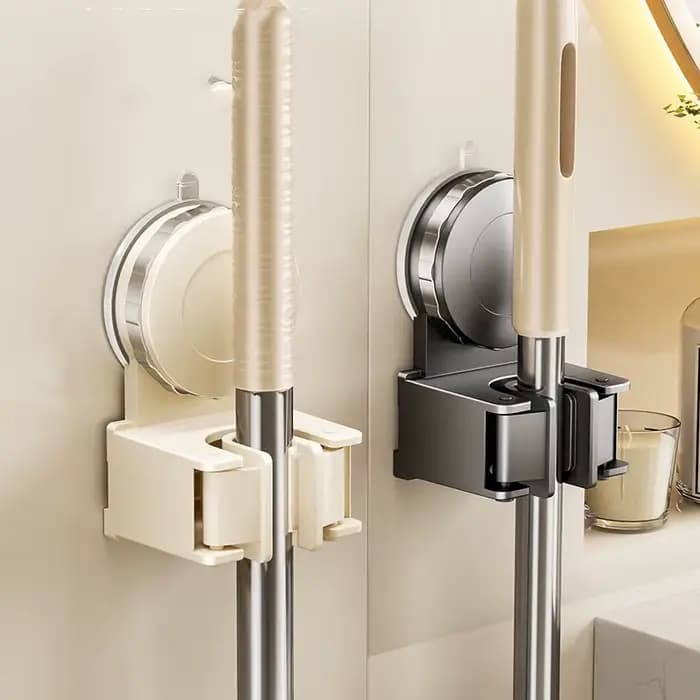 Fixation murale ventouse vadrouille clip