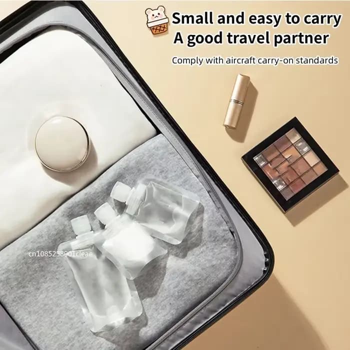 Sac distributeur de Lotion 30/50/100ML, pochette de voyage réutilisable pour shampoing liquide, conteneur de stockage d'emballage cosmétique rechargeable étanche