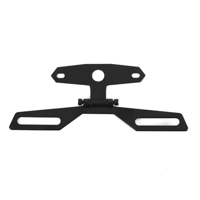 Nouveau support de plaque d'immatriculation en alliage d'aluminium CNC pour moto 2026, support de plaque pliable avec fixation pour feu arrière et support de fixation pour éclairage