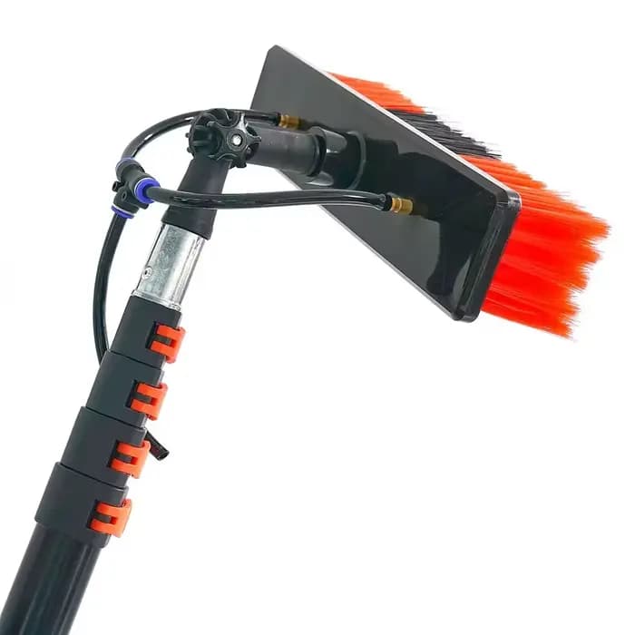 Kit de nettoyage de panneaux solaires et de vitres avec perche télescopique