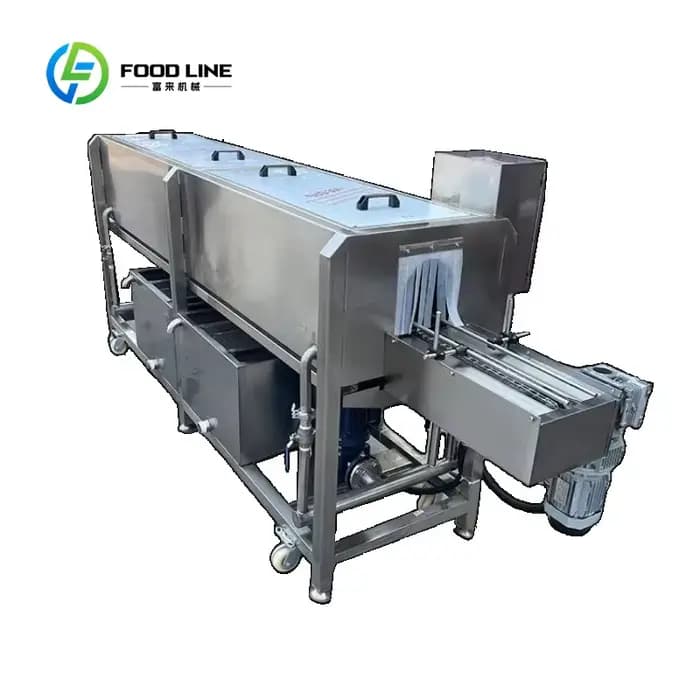 Nettoyeur de bouteilles en verre à pulvérisation automatique haute pression personnalisé avec séchage pour les lignes de production de produits laitiers et de boissons
