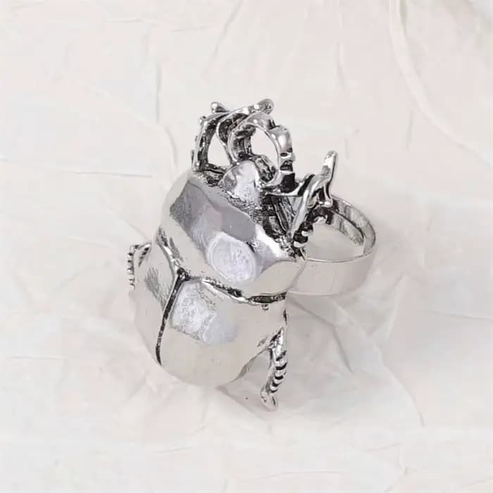Bague coccinelle cigale en métal Vintage pour femmes et hommes, Design créatif d'insecte, ouverture de doigt, bijoux à la mode, accessoires de fête