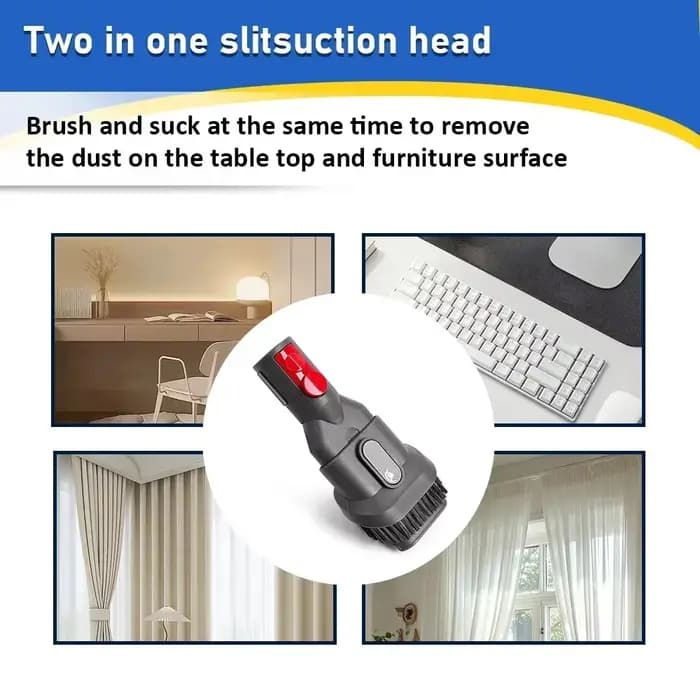 Brosse à tête d'aspiration 2 en 1 pour aspirateur Dyson V7 V8 V10 V11 V15