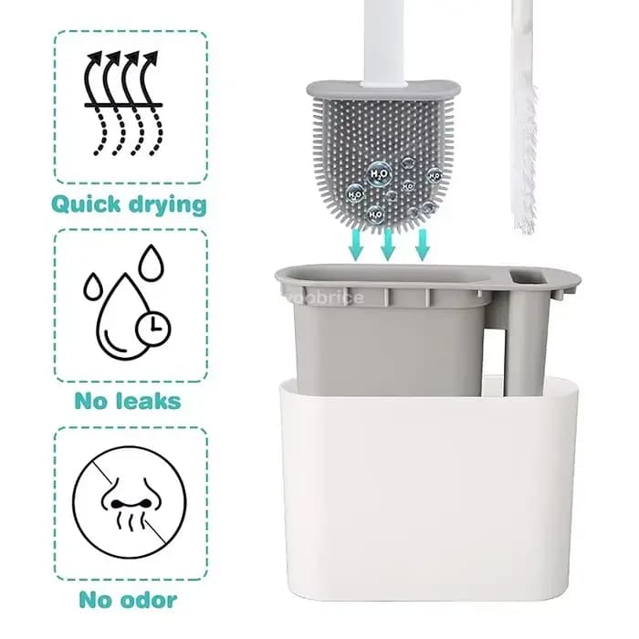 Brosse de toilette murale avec support