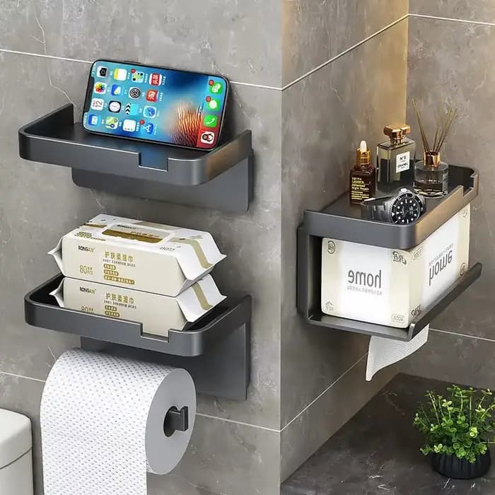 Porte-papier toilette facile à installer - Fixation murale