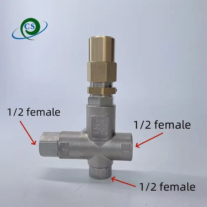 Vanne de décharge réglable pour nettoyeur haute pression 500-600 bars 80 L/min