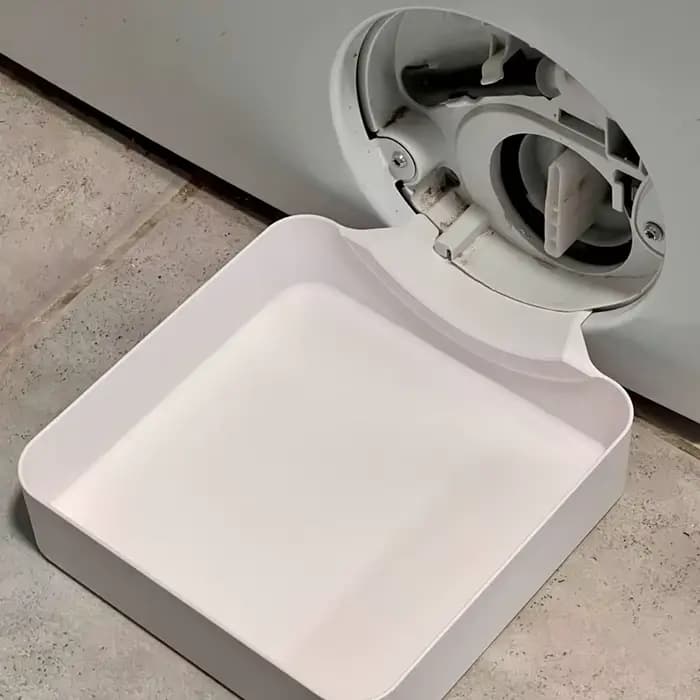 Bac de nettoyage du filtre de machine à laver : récupère l'eau résiduelle et les taches de peluches