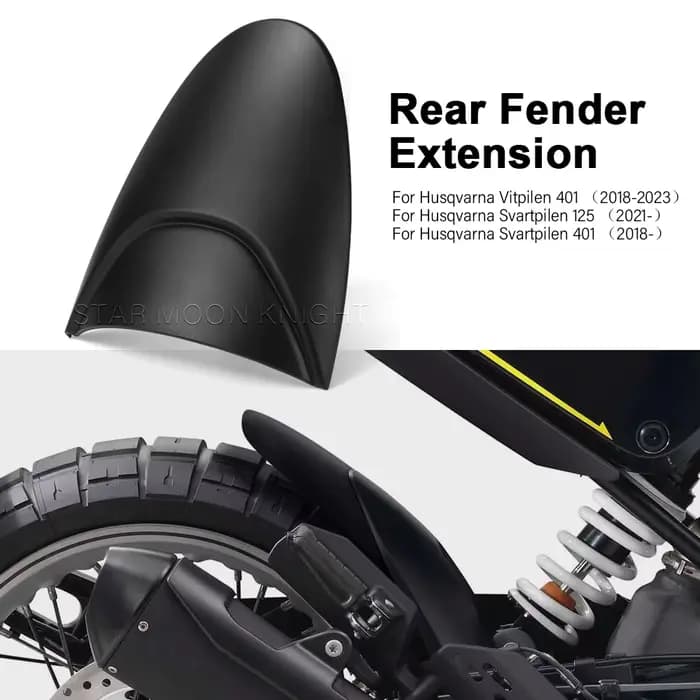 Rallonge de garde-boue arrière pour moto, garde-boue, accessoires pour Husqvarna Vitpilen 401, 2018-2023, Svartpilen 125, Svartpilen 401