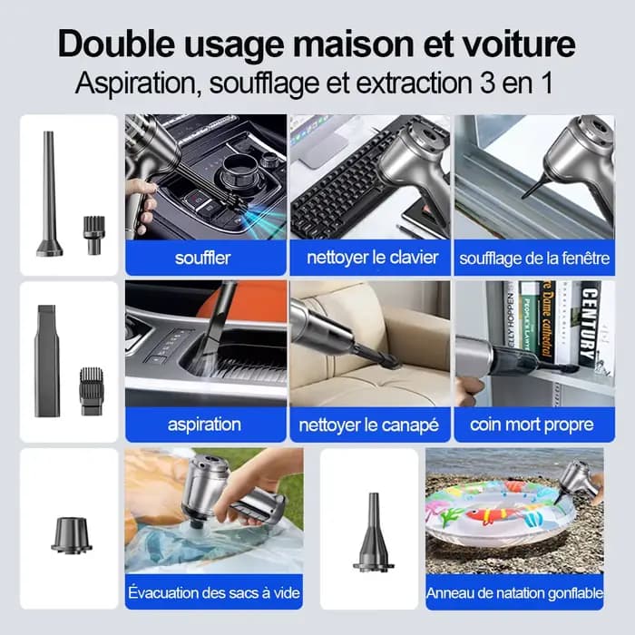 Aspirateur de voiture portable sans fil
