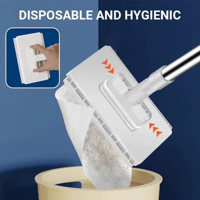 Nouveau avec 3 chiffons réutilisables Serpillère mains libres 360 ° Clip de fixation automatique pour serpillière à