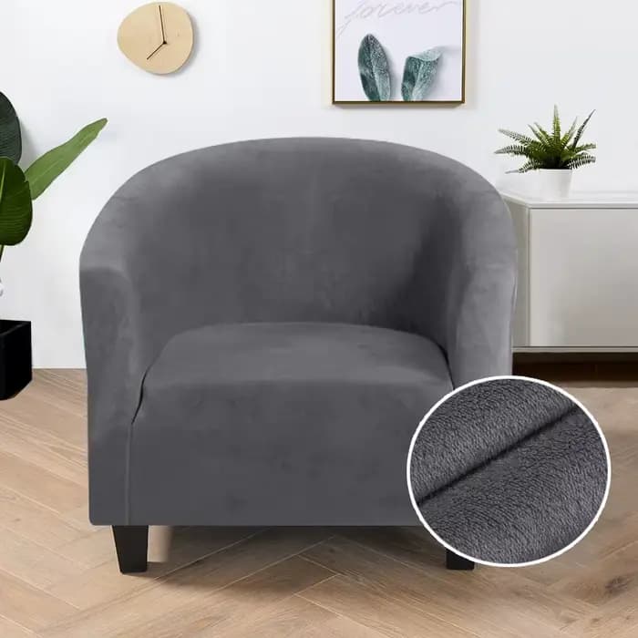 Housse de fauteuil club en velours