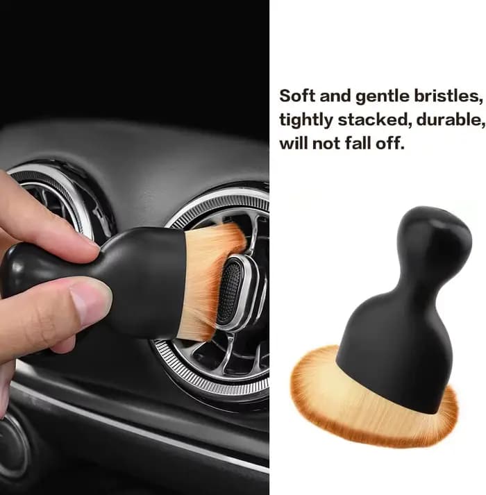 Brosse de détartrage de nettoyage intérieur de voiture, brosse de nettoyage de sortie d'air de climatiseur, brosse d'artefact de dépoussiérage de crevasses de voiture